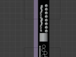 Steam-punk sword 3D Model
