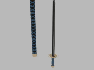 블루 카타나 3D 모델