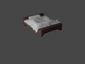 Table bed dishes 3D Model