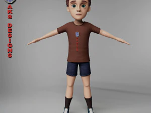 Ragazzo dei cartoni animati 4 Modello 3D