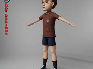 Cartoon boy 4 3D Model