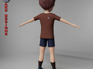 Cartoon boy 4 3D 模型