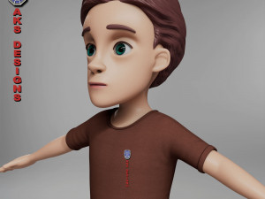 Cartoon boy 4 3D 模型