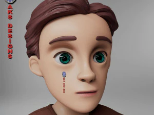 Cartoon boy 4 3D Model
