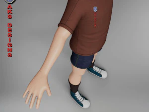 Cartoon boy 4 3D Model
