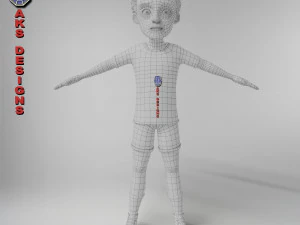 Cartoon boy 4 3D Model