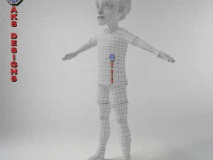 Cartoon boy 4 3D Model