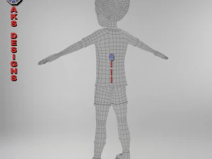 Cartoon boy 4 3D Model
