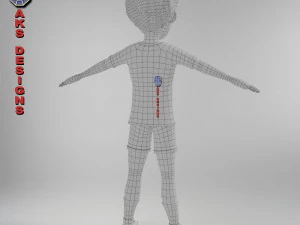 Cartoon boy 4 3D Model