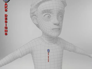 Cartoon boy 4 3D Model