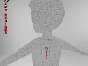 Cartoon boy 4 3D Model