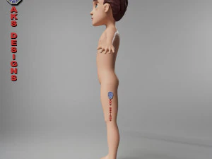 Cartoon boy body v6 3D Model