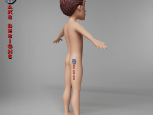 Cartoon boy body v6 Modelo 3D