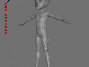 Cartoon boy body v6 3D Model