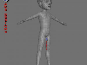 Cartoon boy body v6 Modelo 3D