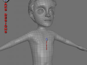 Cartoon boy body v6 Modelo 3D