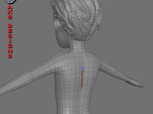 Cartoon boy body v6 3D Model