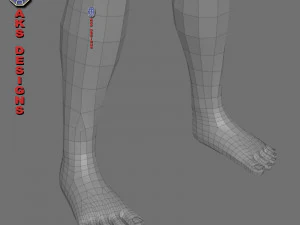 Cartoon boy body v6 3D Model