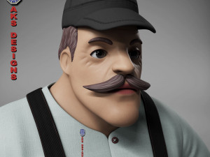 Cartoon stylized character old men 3 3D Модель