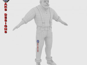 Cartoon stylized character old men 3 3D Модель