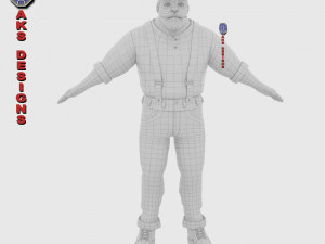 Cartoon stylized character old men 3 3D Модель