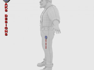 Cartoon stylized character old men 3 3D Модель