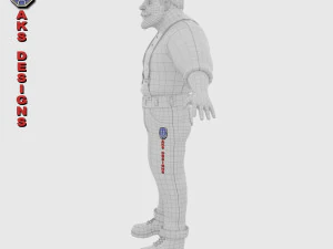 Cartoon stylized character old men 3 3D Model