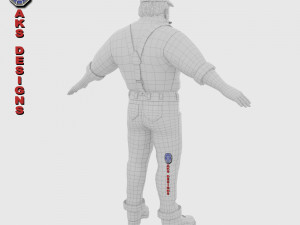 Cartoon stylized character old men 3 3D Модель