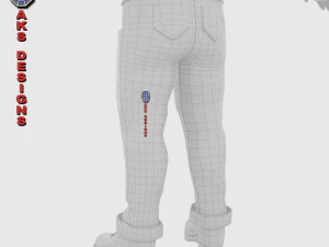 Cartoon stylized character old men 3 3D Model