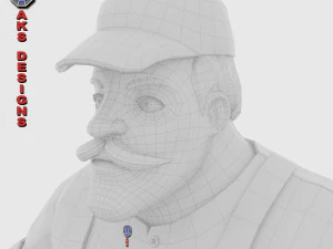Cartoon stylized character old men 3 3D Model