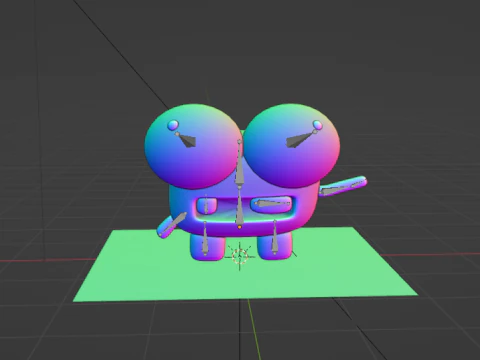 3D Cute Monster cartoon 3D Model