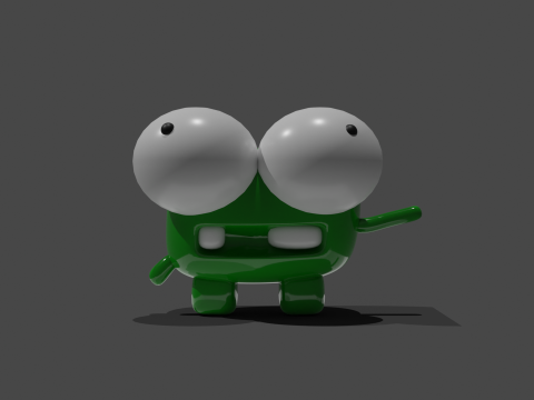 3D Cute Monster cartoon Model 3D