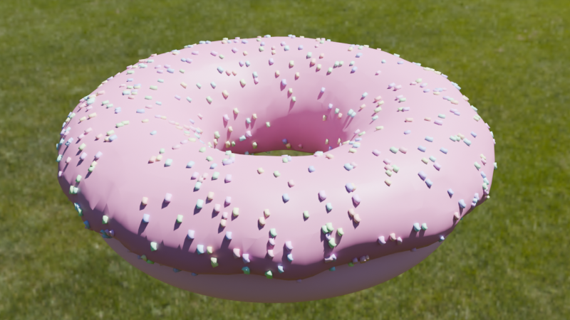 Donut 3D Model .c4d .max .obj .3ds .fbx .stl .blend 