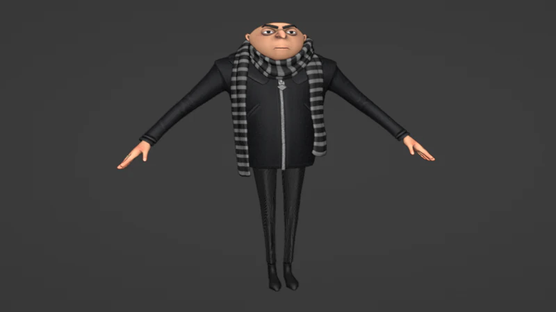 Gru 3D Model .c4d .max .obj .3ds .fbx .stl .blend 