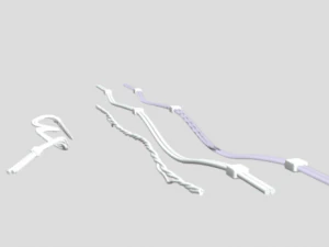 Fios - embalar n&atilde;o texturizados Modelo 3D