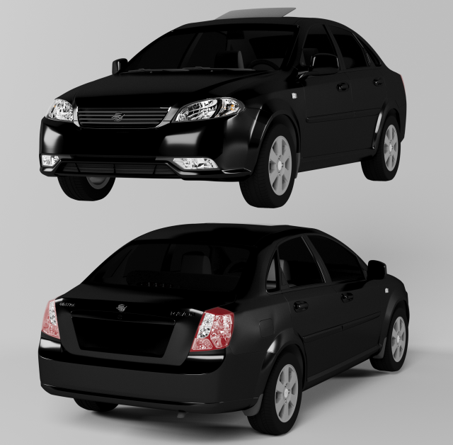 Chevrolet gentra 3D Model .c4d .max .obj .3ds .fbx .stl .blend 