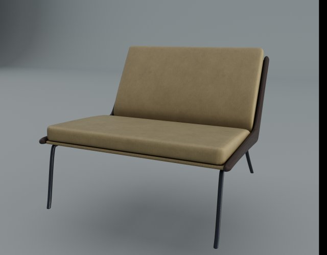 Vintage armchair Daho 3D Modell .c4d .max .obj .3ds .fbx .stl .blend 