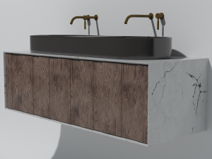 Oval sink Model 3D