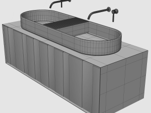 Oval sink Model 3D