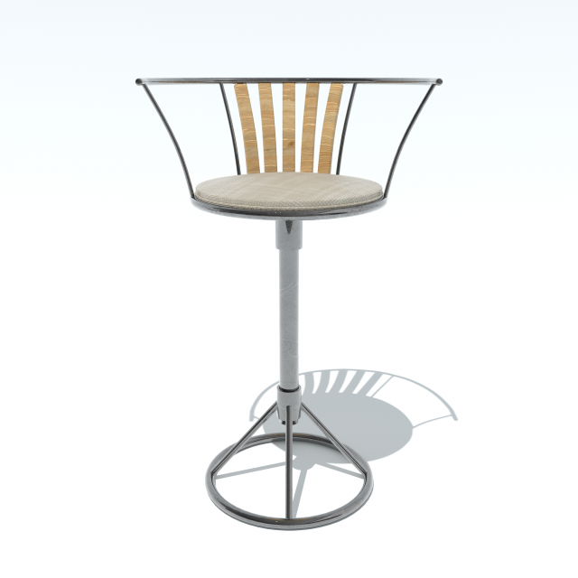 Barstool Model 3D .c4d .max .obj .3ds .fbx .stl .blend 