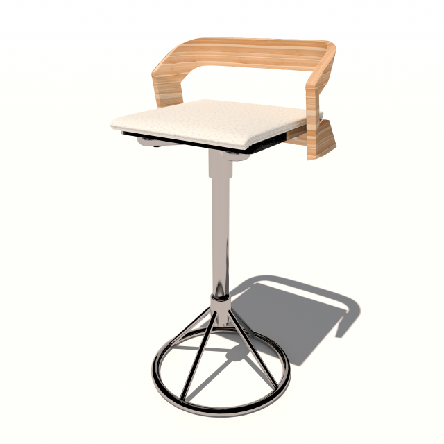 Barstool 2 Model 3D .c4d .max .obj .3ds .fbx .stl .blend 