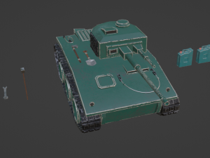 High detailed tank 3D Модель
