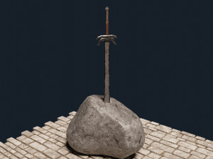 Big two-handed sword LIBERTAS Modelo 3D