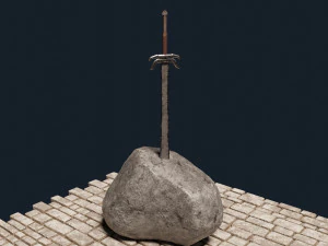 Big two-handed sword LIBERTAS 3D Model