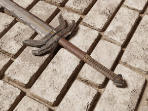 Big two-handed sword LIBERTAS Modelo 3D
