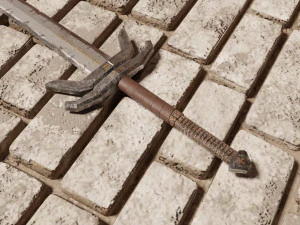 Big two-handed sword LIBERTAS 3D Model