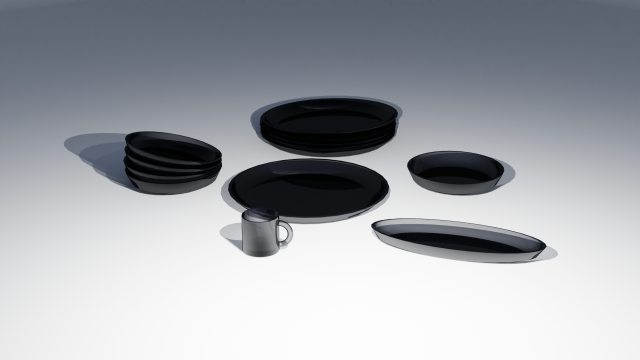 Dishes 3D Модель .c4d .max .obj .3ds .fbx .stl .blend 
