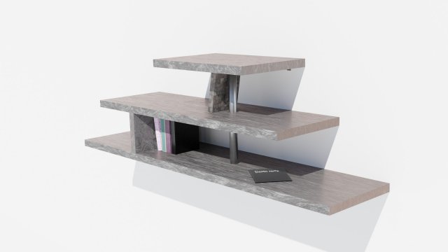 Wall shelf 3D 模型 .c4d .max .obj .3ds .fbx .stl .blend 
