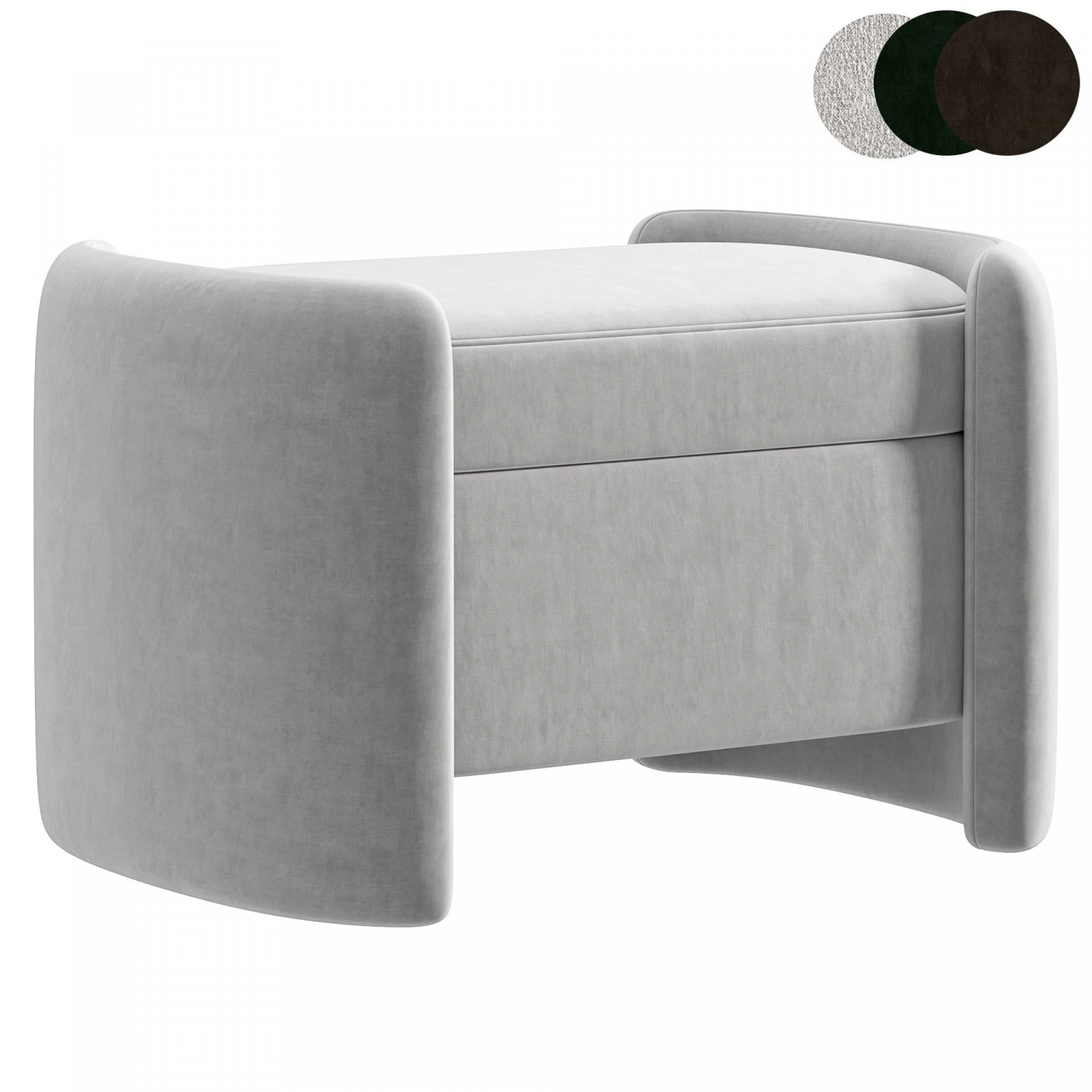Storage Ottoman By Crateand Barrel 3D Model .c4d .max .obj .3ds .fbx .stl .blend
