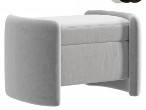 Storage Ottoman By Crateand Barrel 3D Model